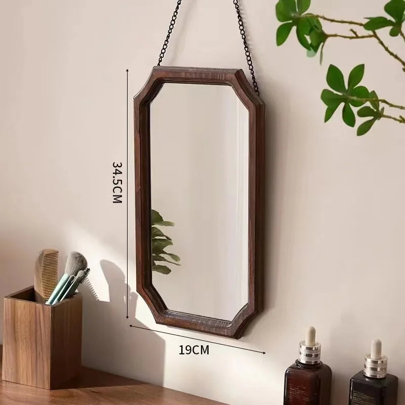 Vintage Solid Wood Wall Mirror