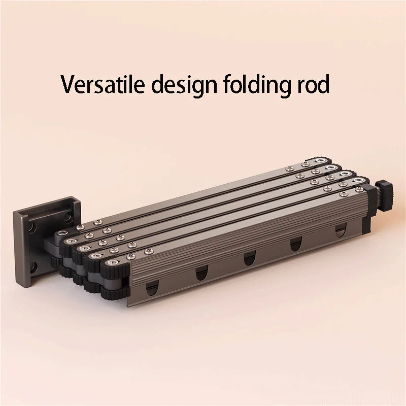 Foldable Shower Curtain Rod Set