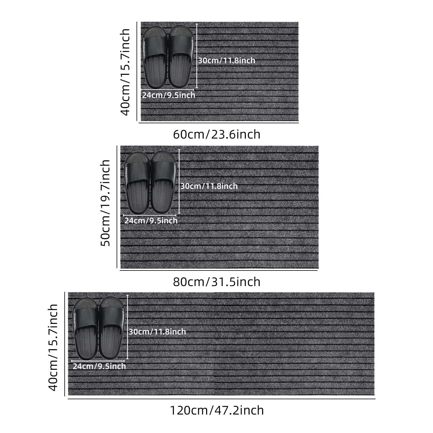 Striped Non Slip Floor Mat
