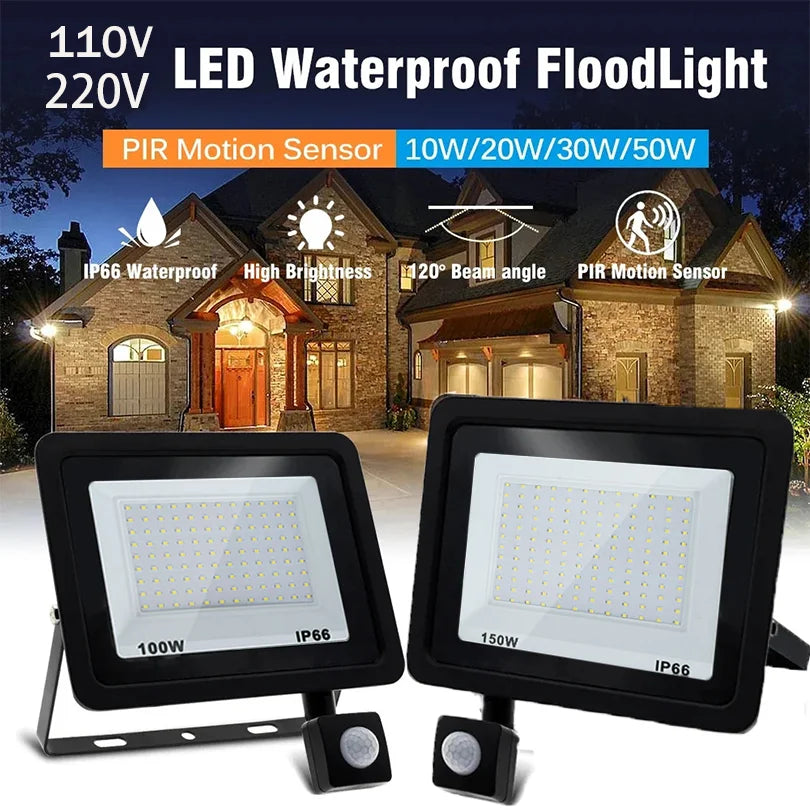 LED Motion Sensor Floodlight for Outdoor Use