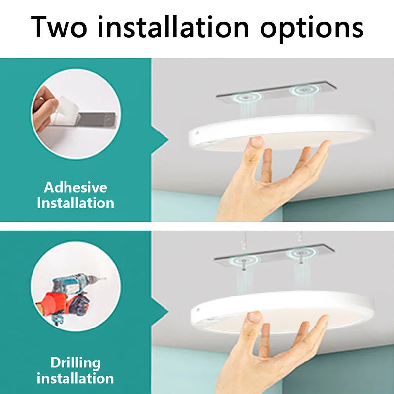 Round Rechargeable Sensor Ceiling Light