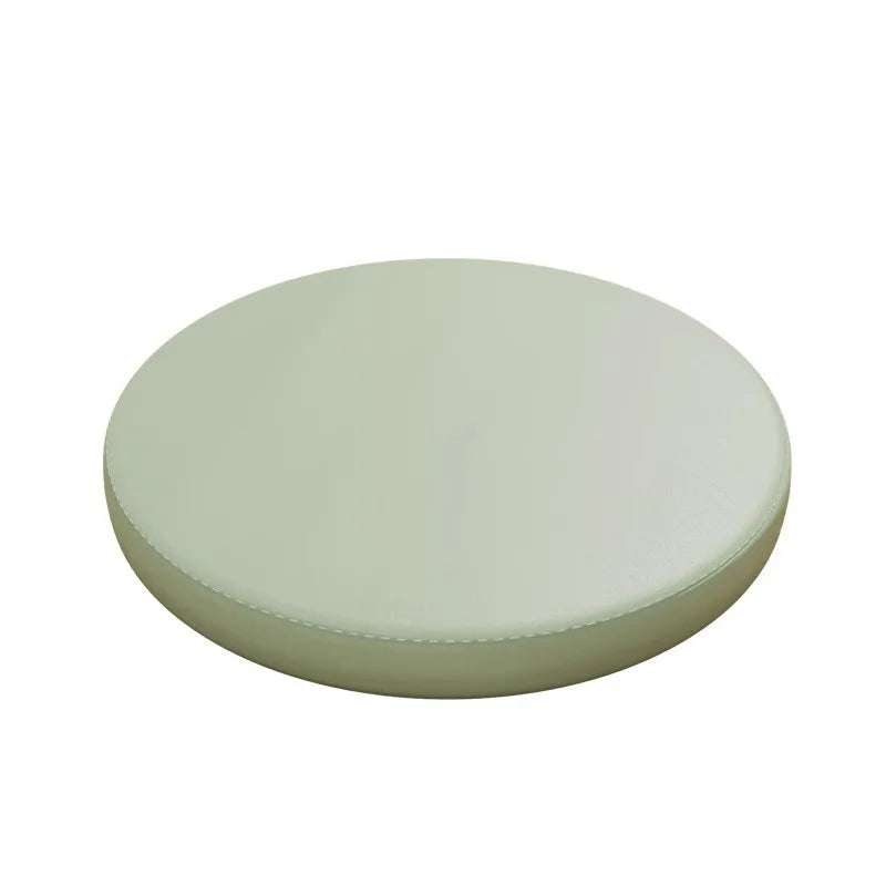 Round Leather Memory Foam Seat Pad