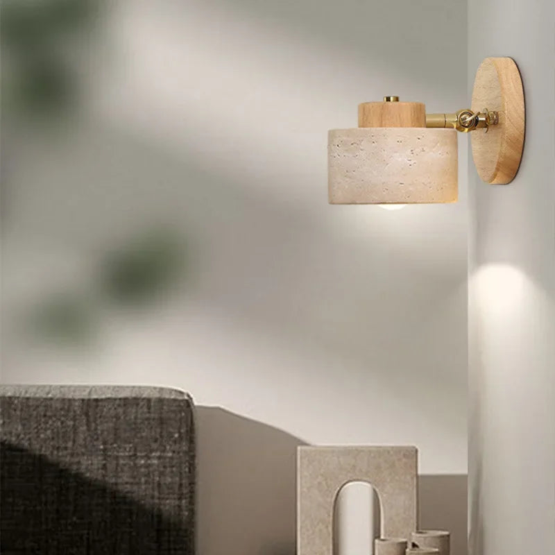 Yellow Cave Stone Wall Sconce