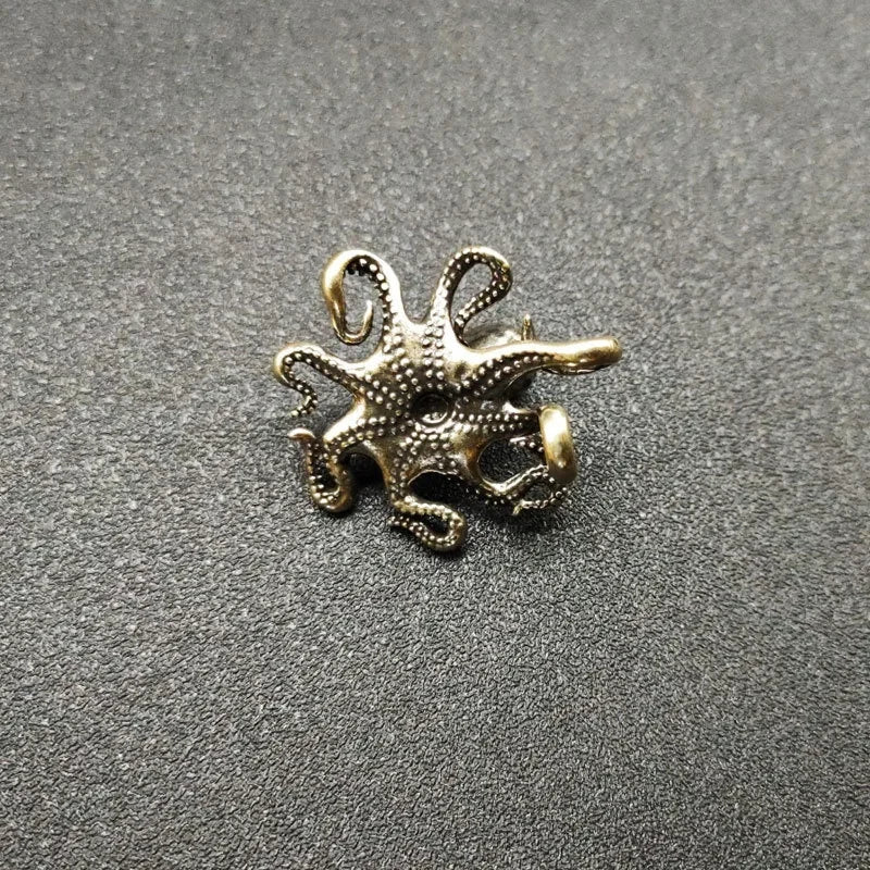 Brass Octopus Home Decoration Antique Copper Animal Figurines