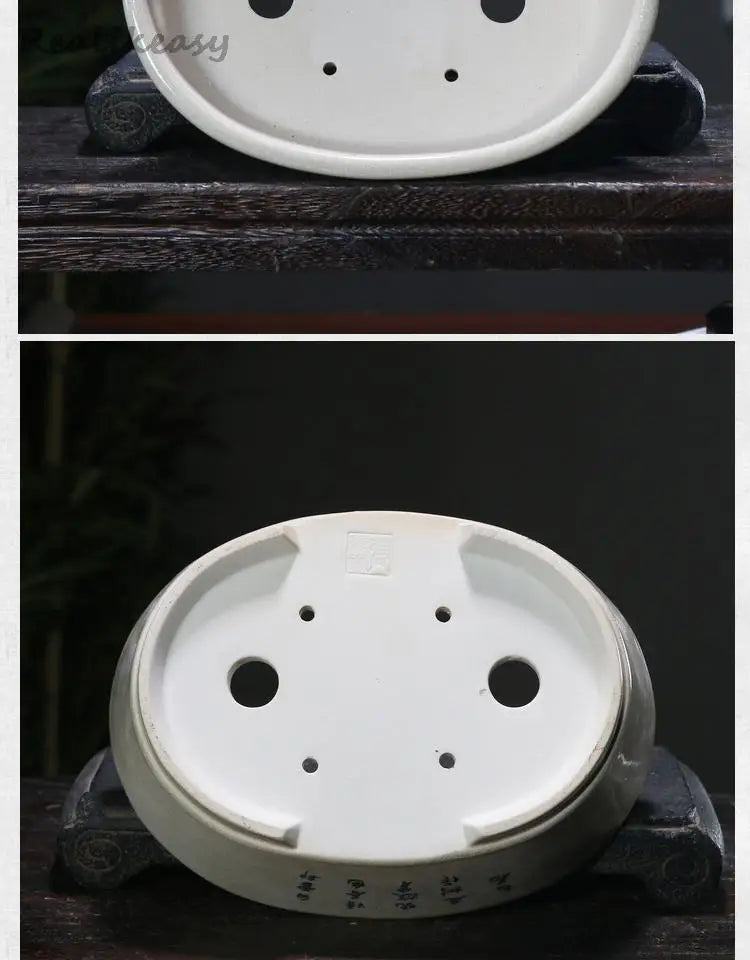 6Size Purple Sand Flower Pot Ceramic Bonsai Pot Handmade