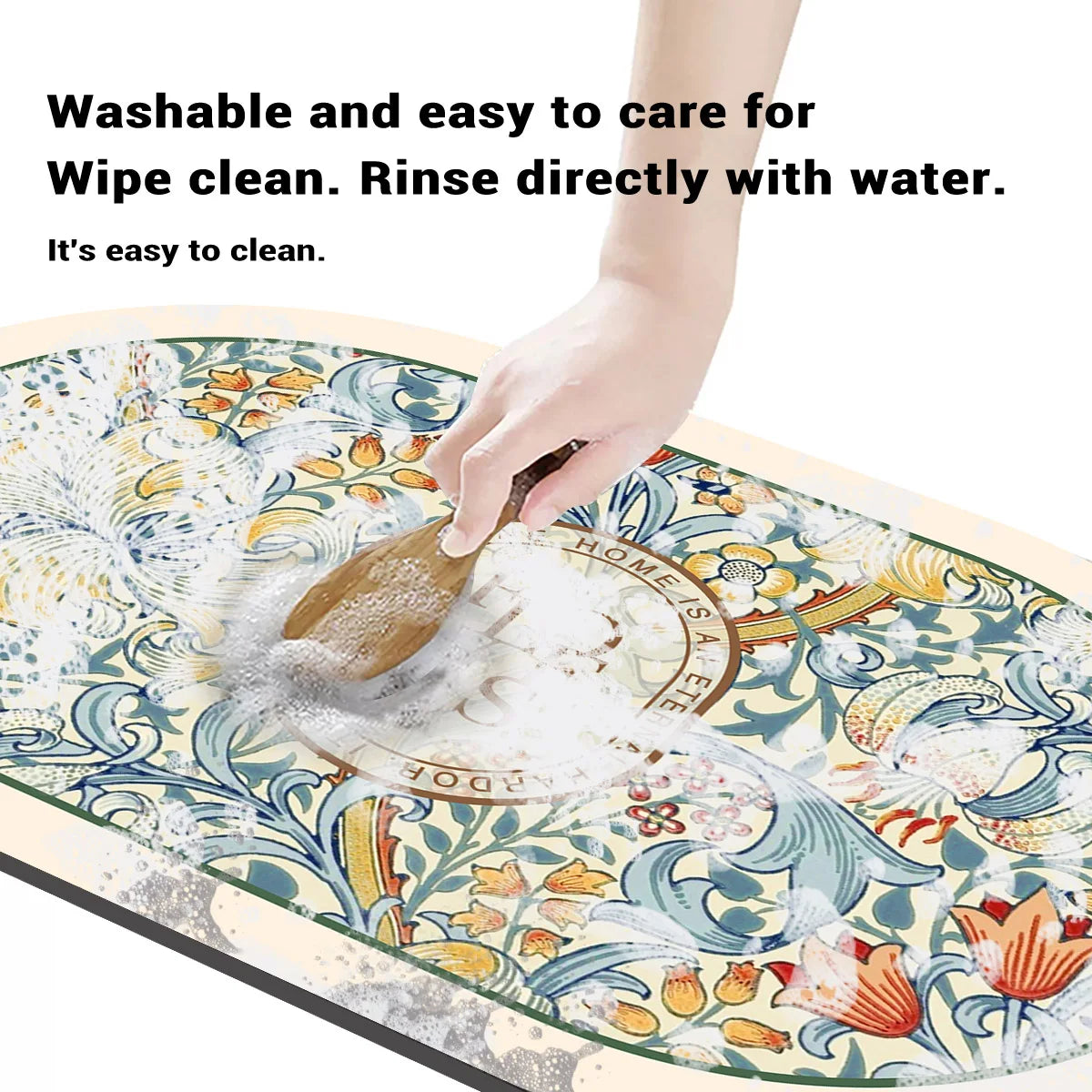 Diatomaceous Earth Bath Mat Non-slip Quick Dry Bathroom Rug Super