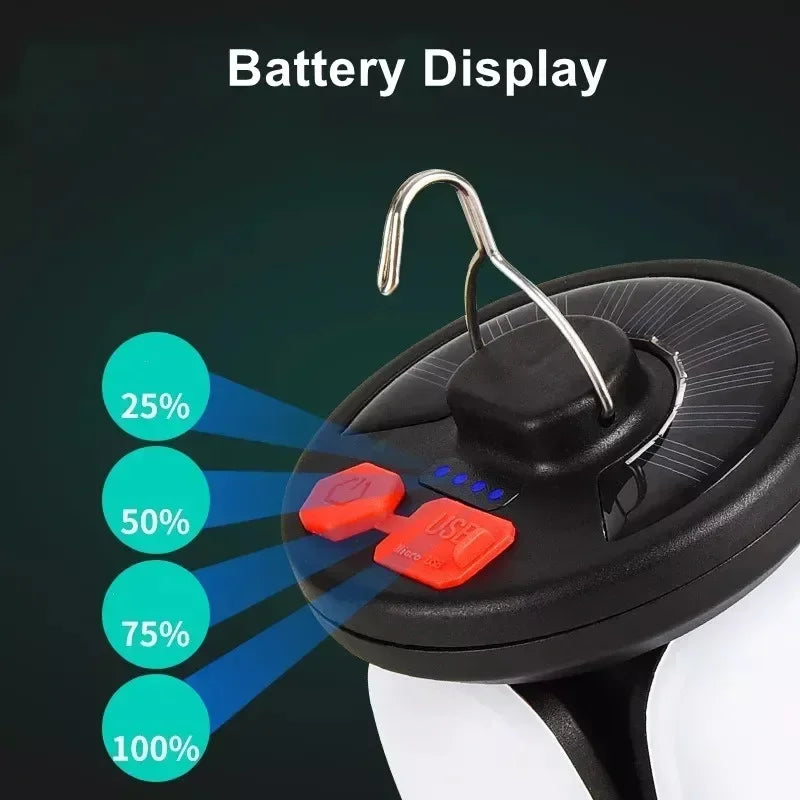 Outdoor Lighting LED Leaf Camping Lamp Hung Emergency Solar USB