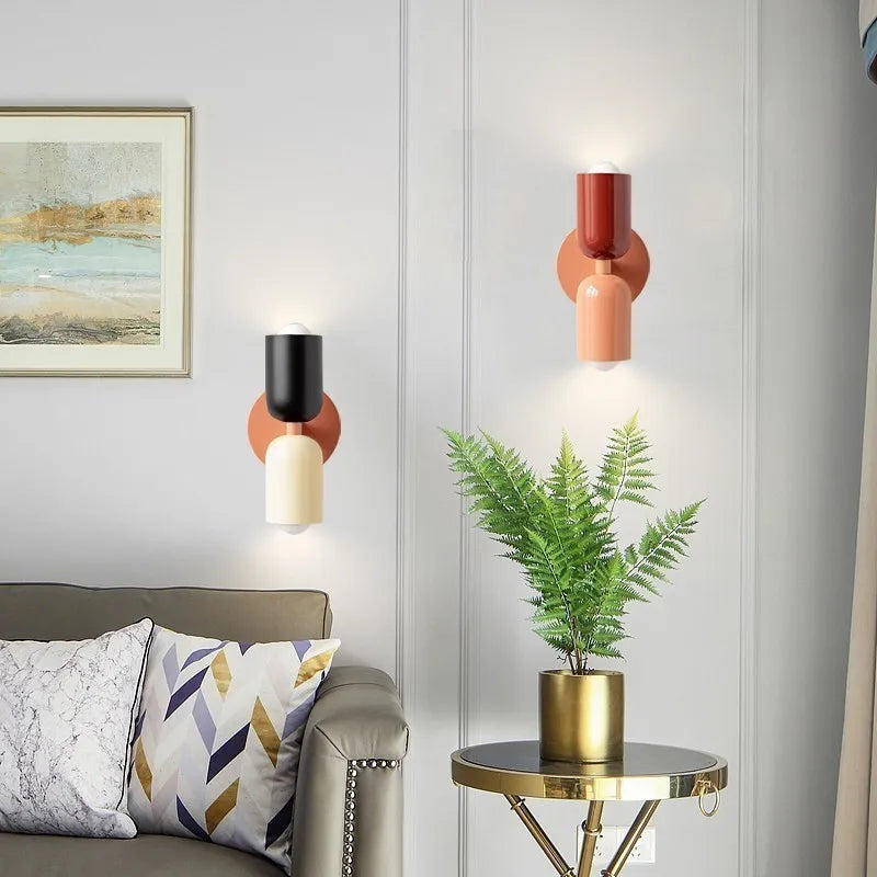 Cream Double Head Wall Lamp