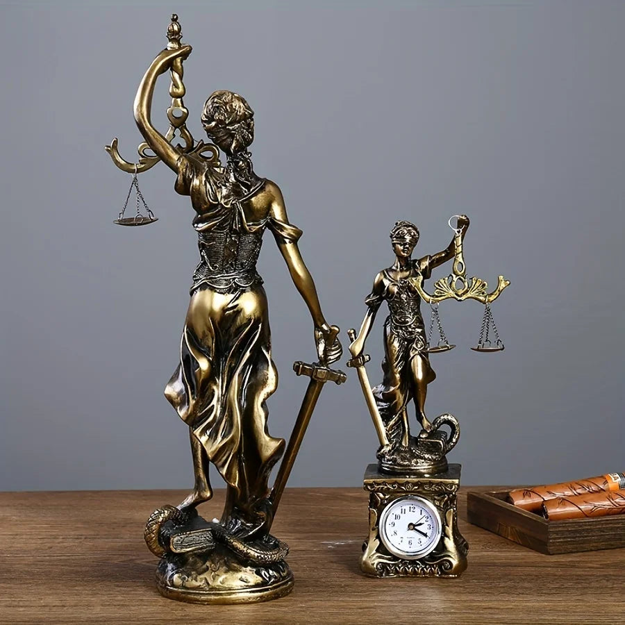Lady Justice Statue Desk Ornament