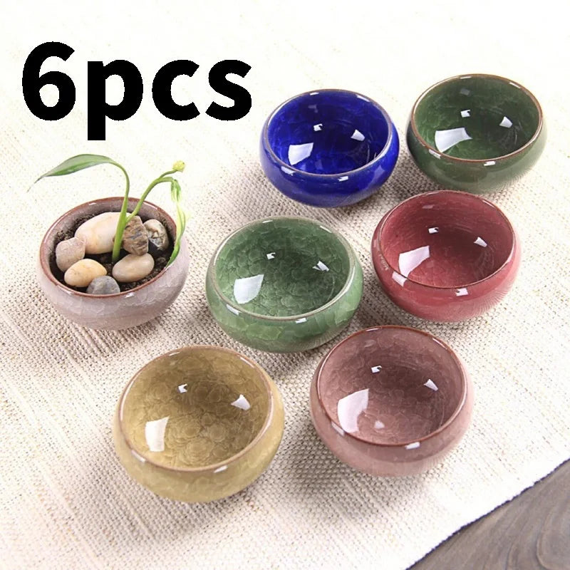 Mini Ceramic Bonsai Pots Set of 6