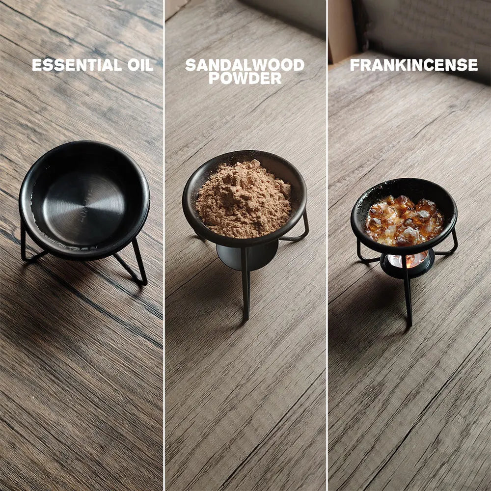 Resin Frankincense and Metal Censer Set