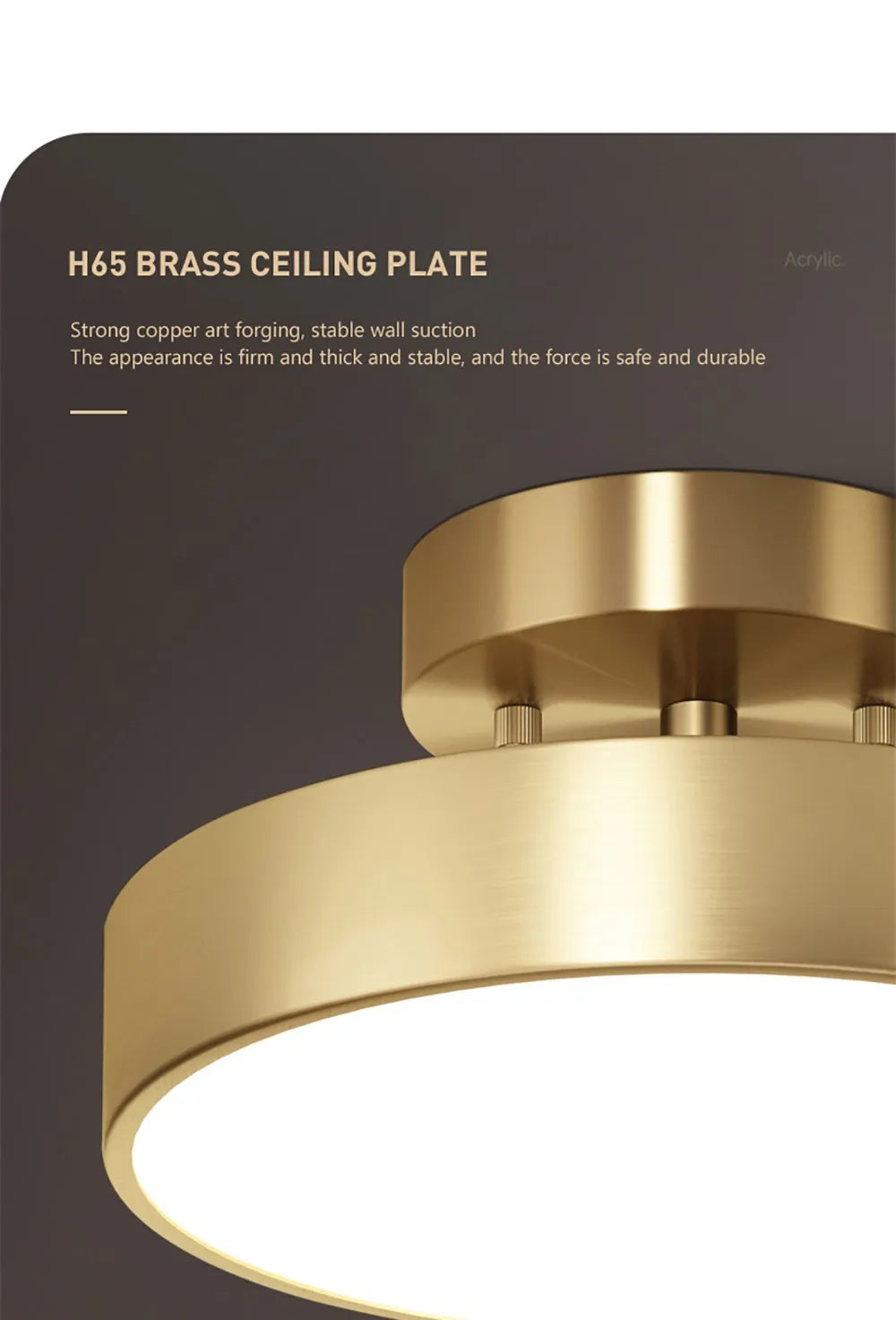Copper Round LED Ceiling Light