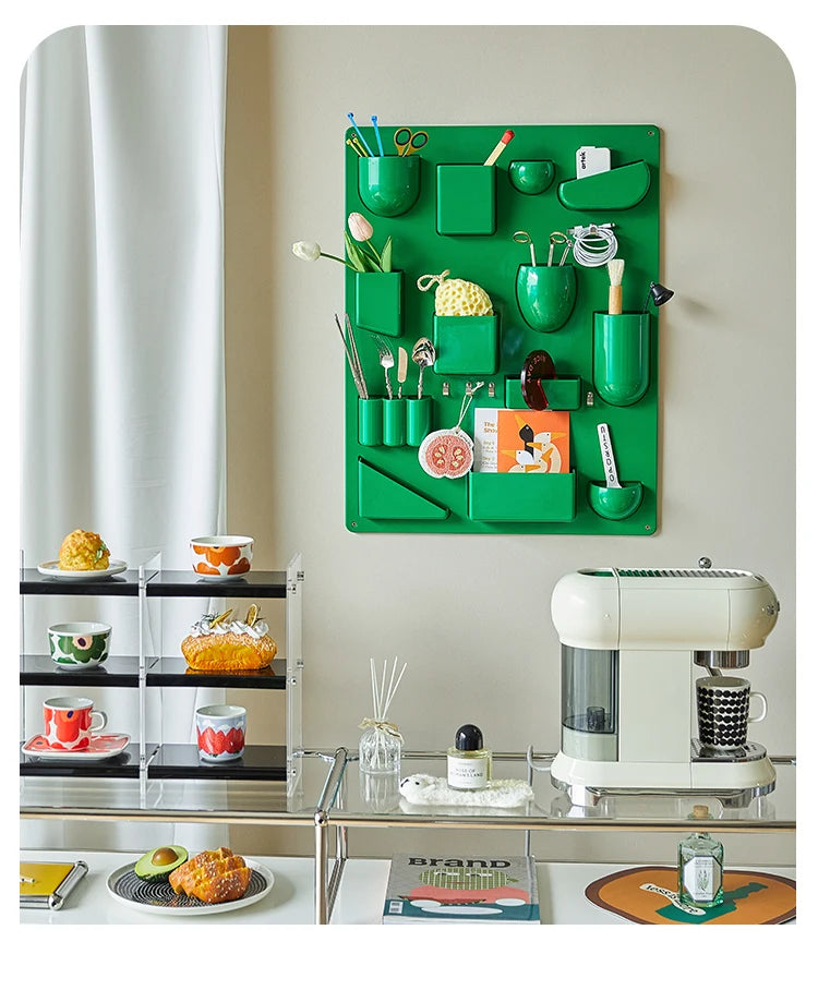 Wall Mounted Storage Rack with Hooks