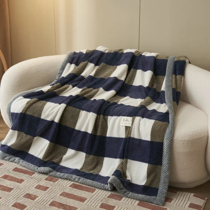 Knit Blanket Throw Soft Chenille Yarn Knitted Blanket Machine