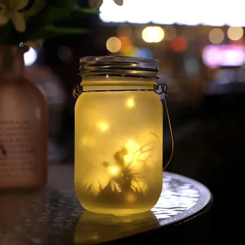 Solar Mason Jar Fairy Light Lantern