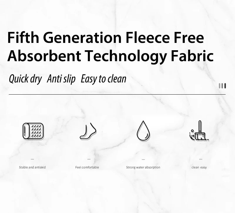 Diatomaceous Earth Bath Mat Bathroom Rug Absorbent Non-slip Floor Foot