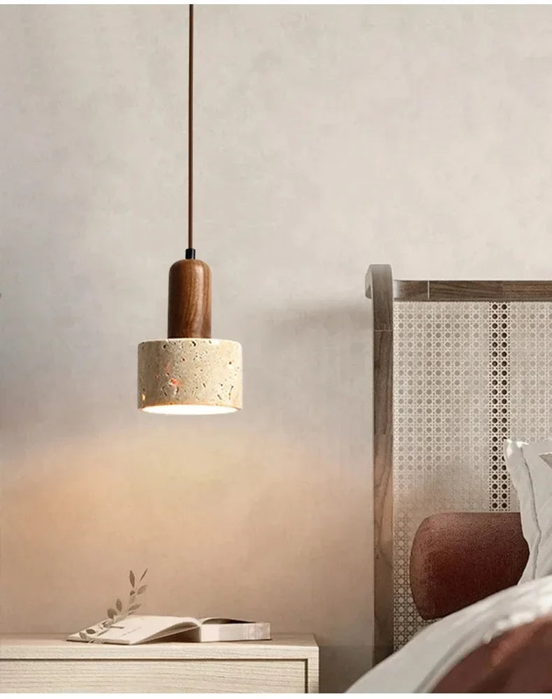 Wabi Sabi Travertine Pendant Light