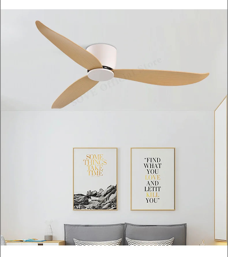 Low Profile White Ceiling Fan
