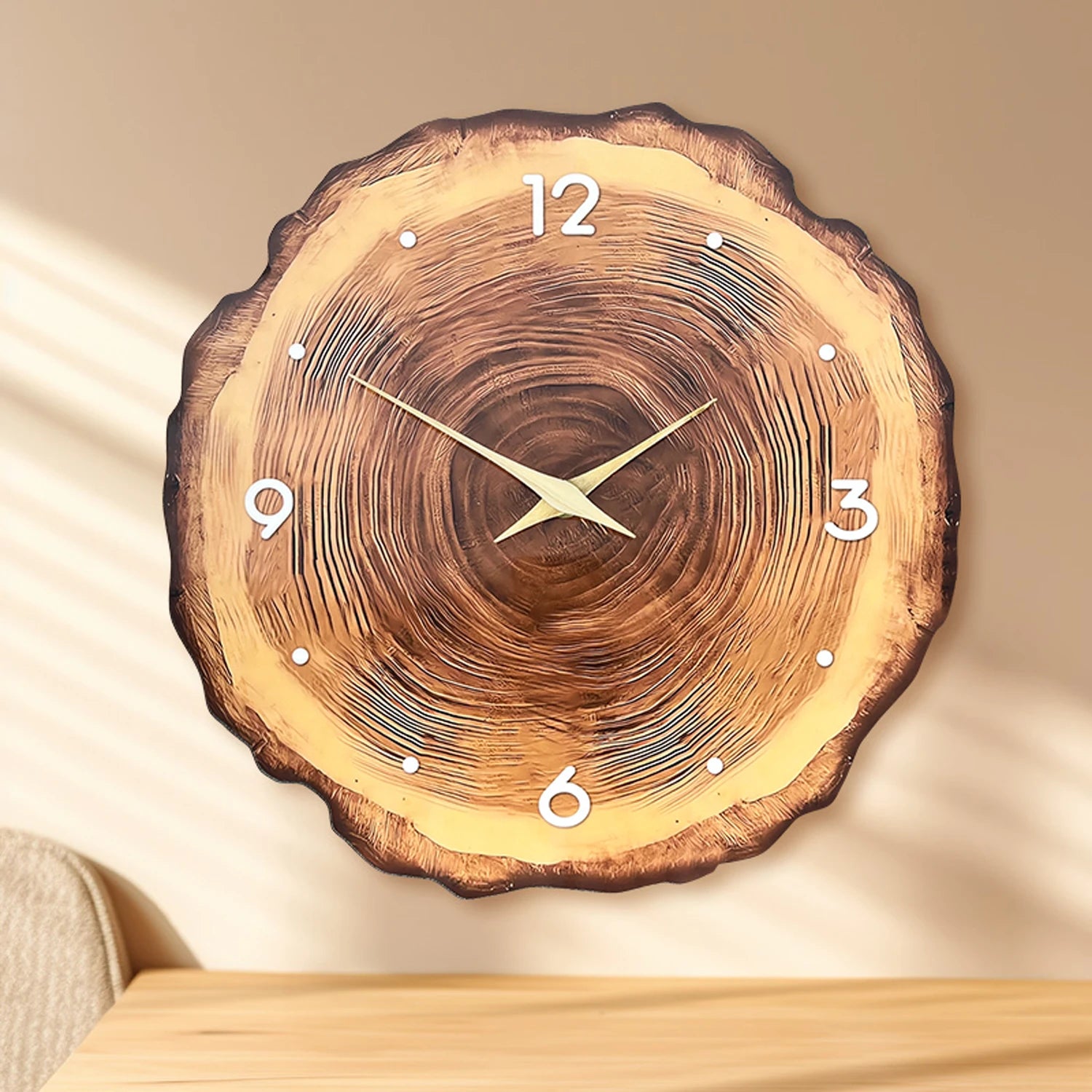 Wooden Ring Veneer Wall Clock