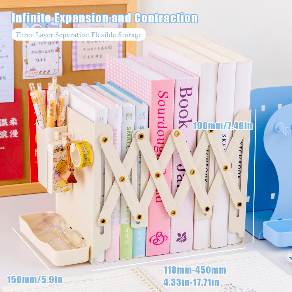 Expandable Desktop Bookstand With Pen Holder