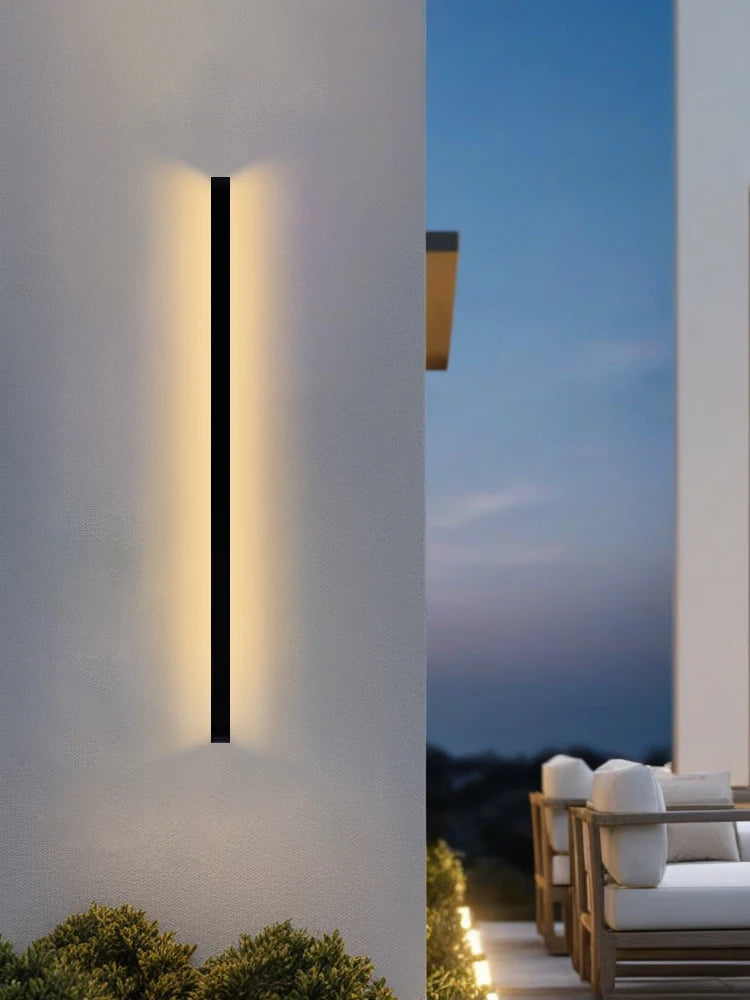 Nordic Long Outdoor LED Wall Lamp
