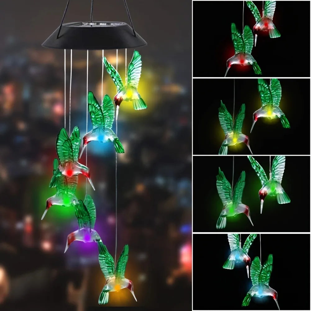 Solar Color Changing Wind Chime