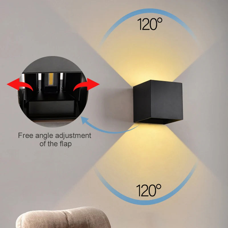 7W LED Wall Lamp, Waterproof, Indoor and Outdoor