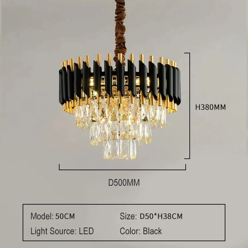 Luxury Crystal Ceiling Chandelier Lighting Modern Living Room Lights