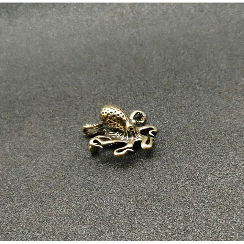Brass Octopus Home Decoration Antique Copper Animal Figurines