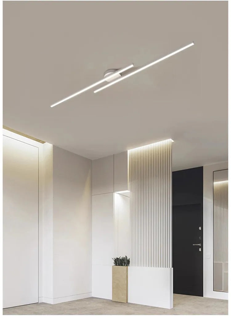 Long Aluminium LED Ceiling Light Modern Creative Design Ceiling Lamp