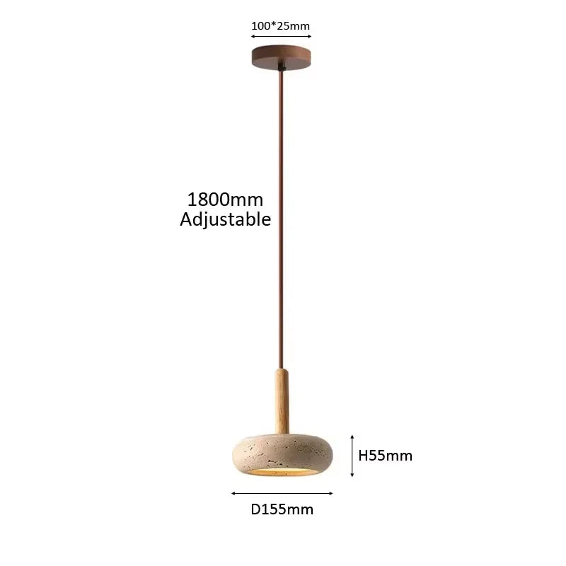 Hot Selling Pendant Lamps Wabi Sabi Circular Yellow Stone Commercial