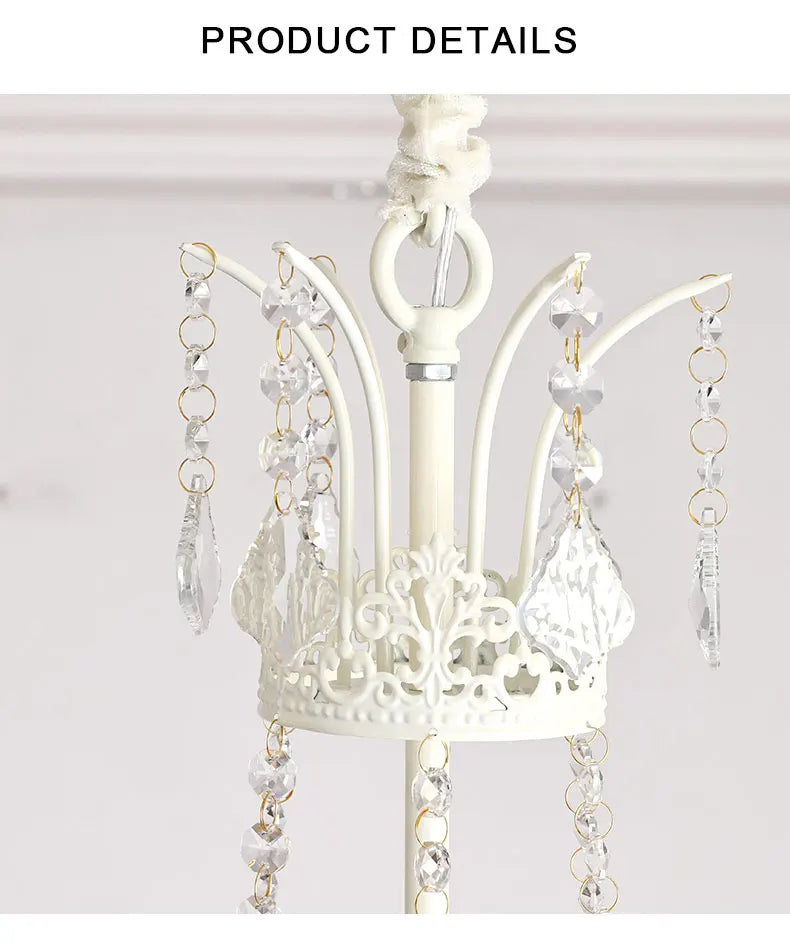 Modern 6-Light Crystal Chandelier LED Ceiling Light with E14 Bulb Base