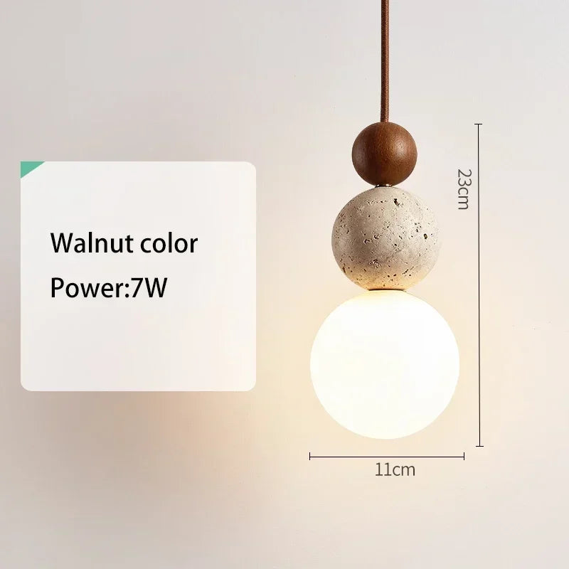 Cream Travertine Pendant Light