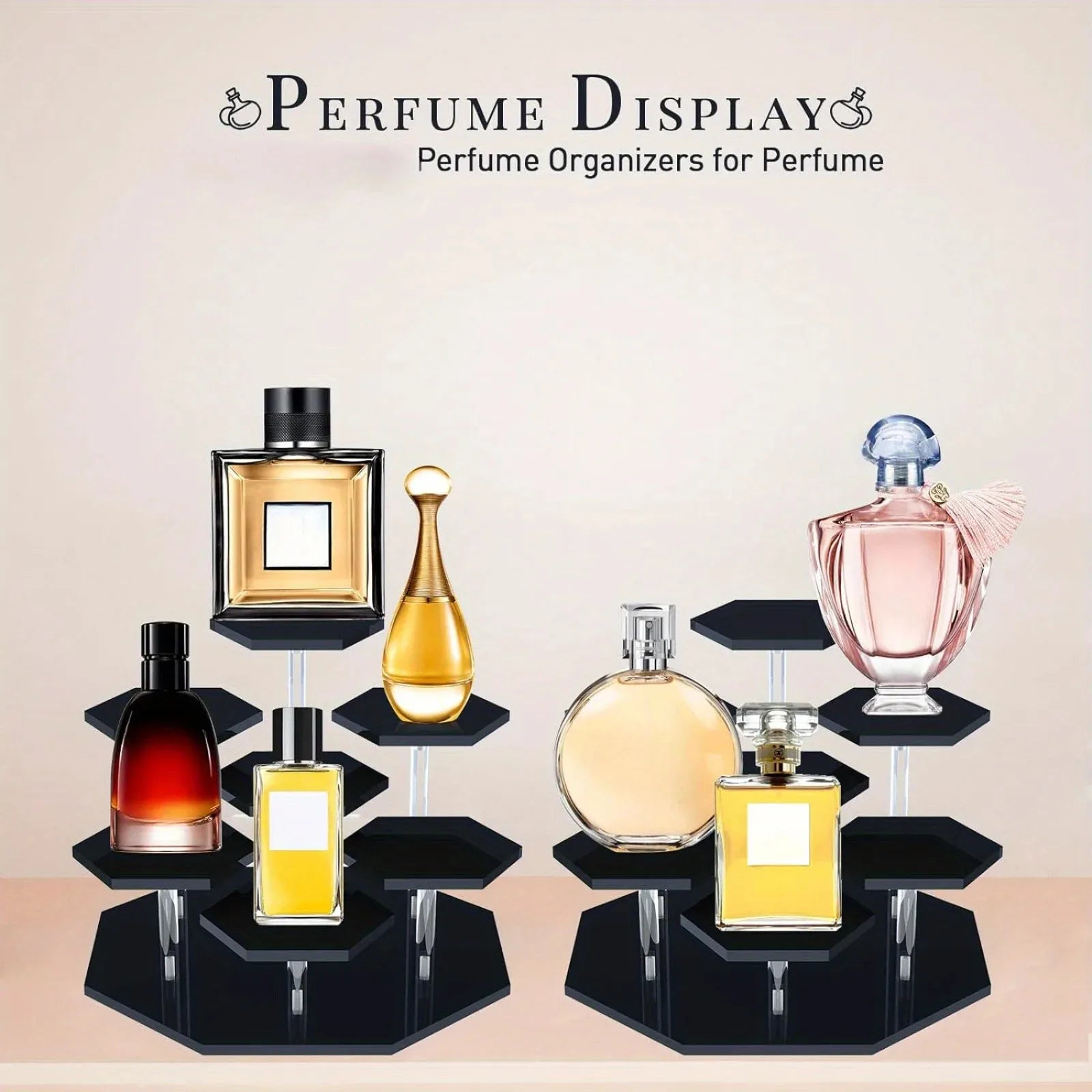 Hexagonal Acrylic Cosmetic Display Rack
