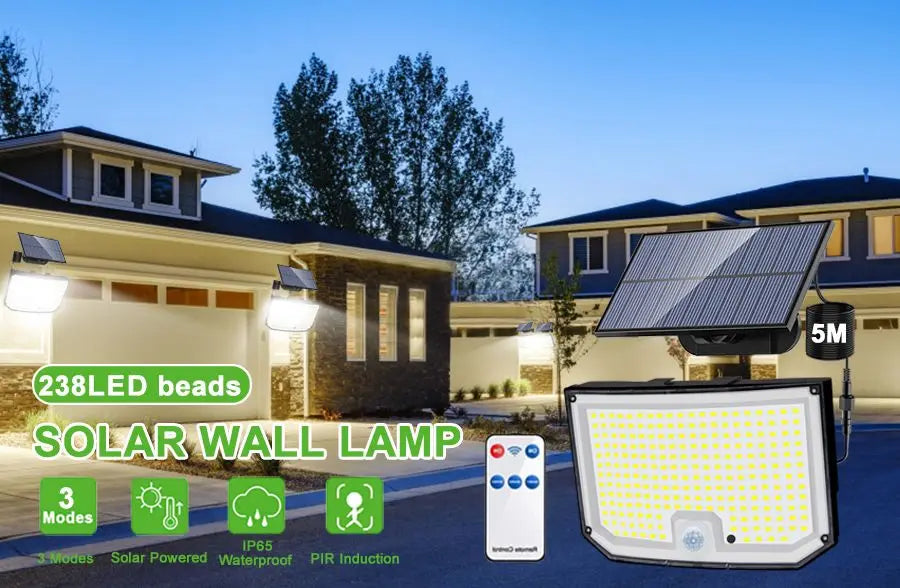 Solar Motion Sensor Security Flood Light
