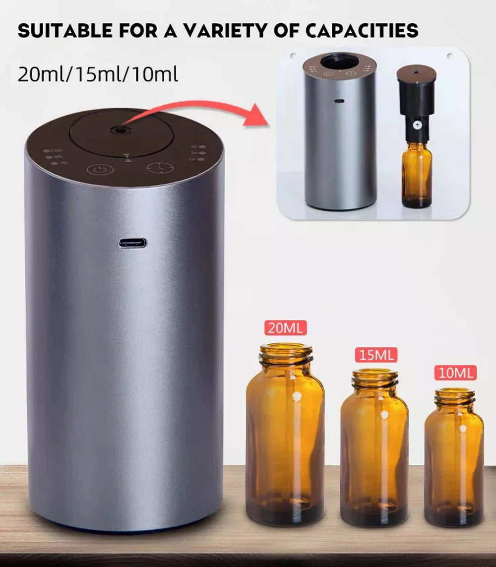 Car Aroma Diffuser Machine Portable Essential Oil Diffuser Rechargeable