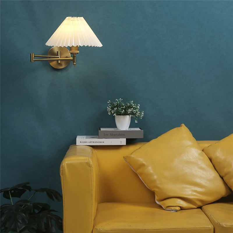Folding Rocker Arm Wall Lamp