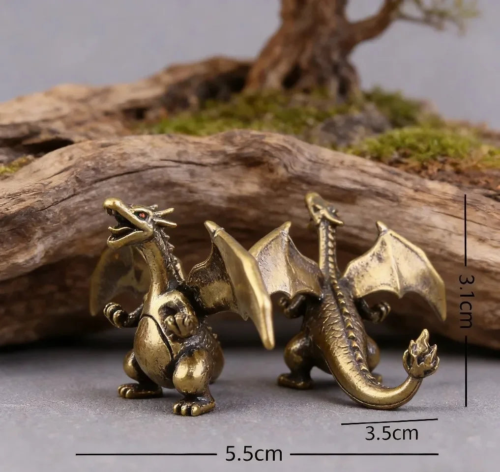 Brass Roaring Dragon Figurine