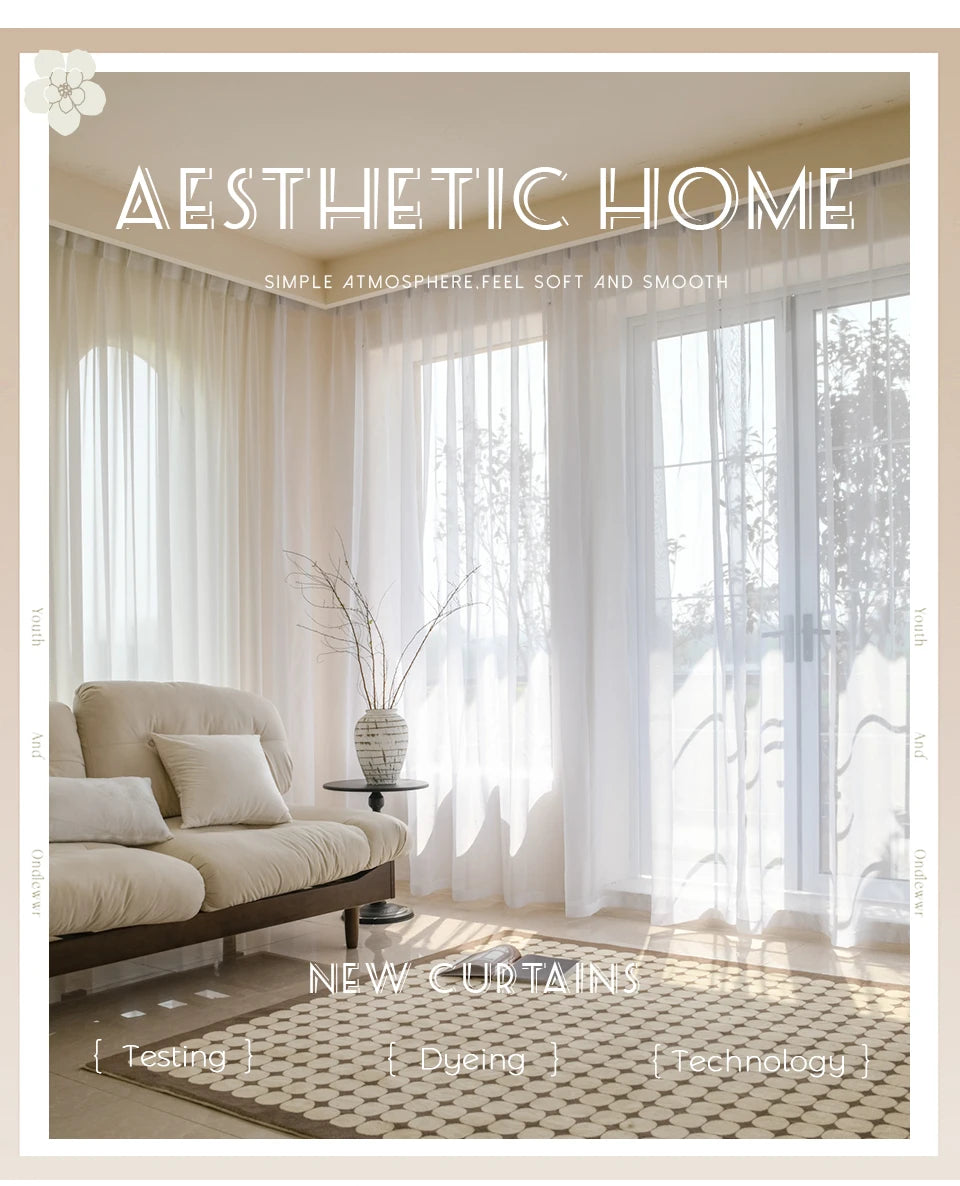 Solid White Sheer Curtains