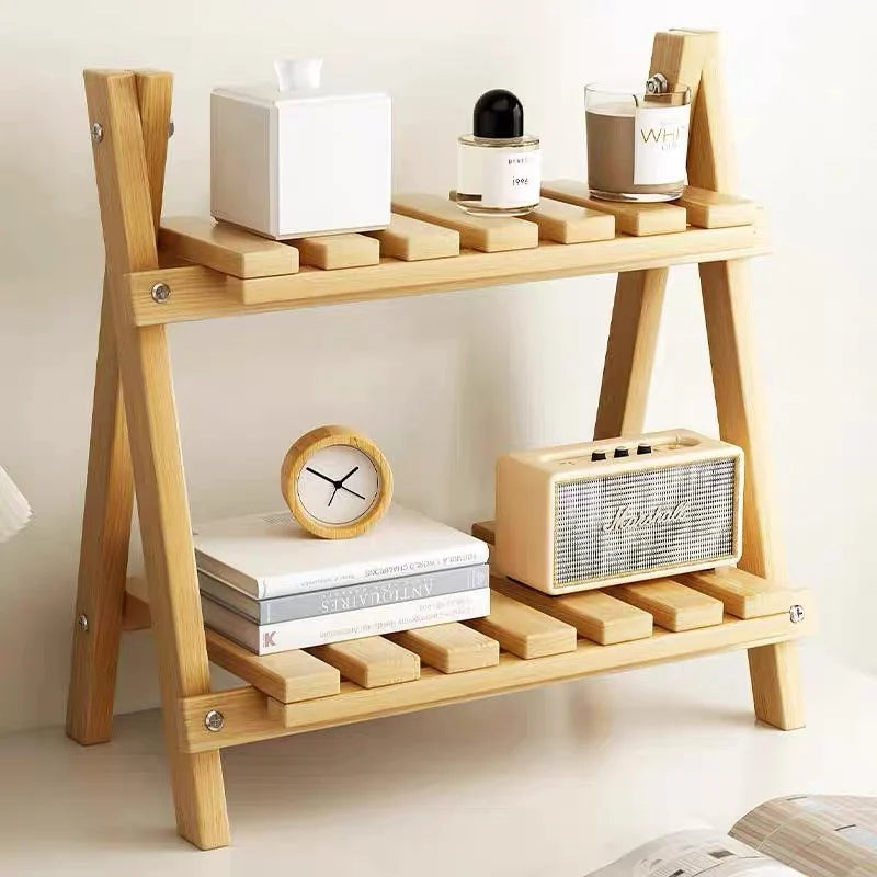 Folding Double Layer Desk Organizer