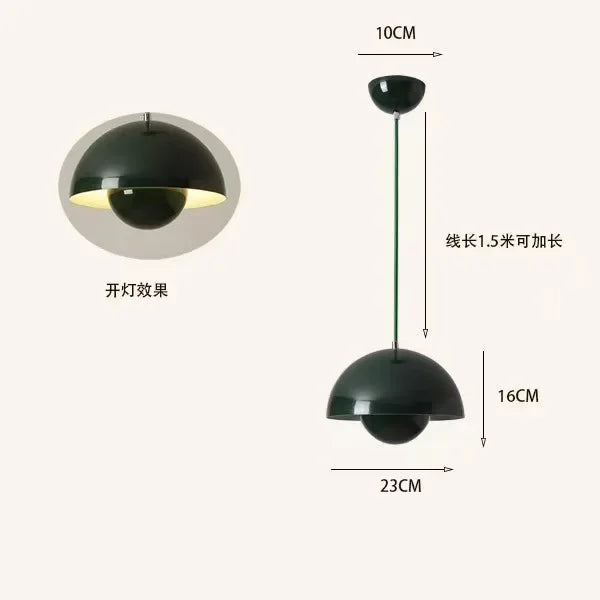 Modern Bud Pendant Light - green