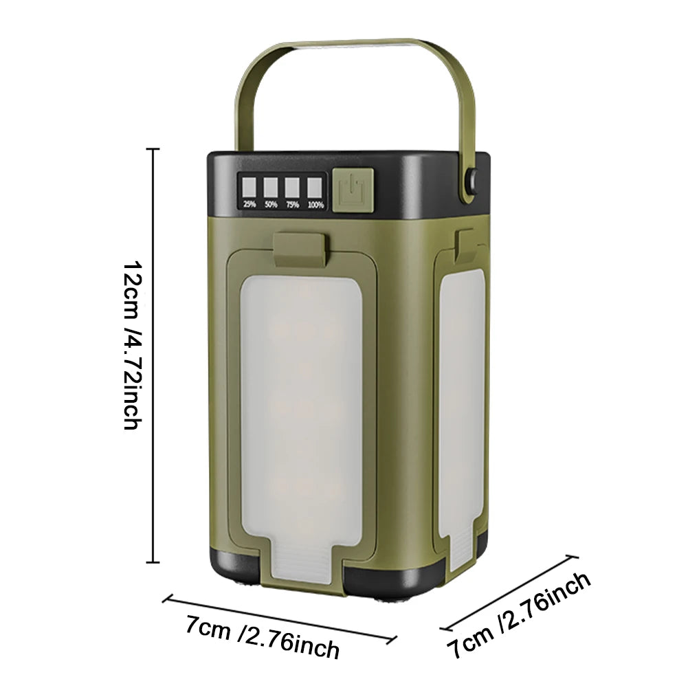 Solar Camping Lantern Foldable Camping Light Waterproof Rechargeable