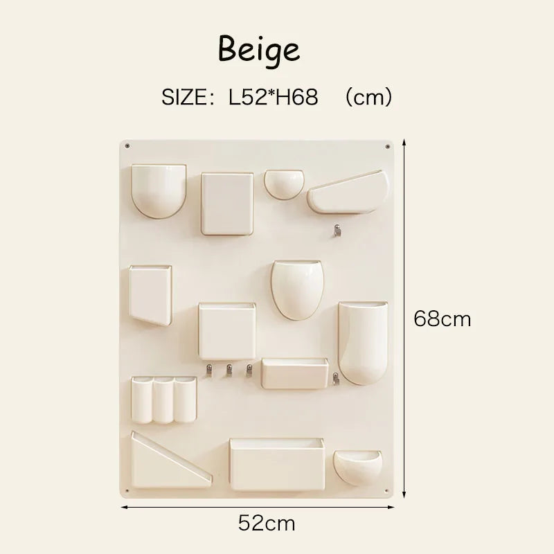 Wall Mounted Storage Rack with Hooks