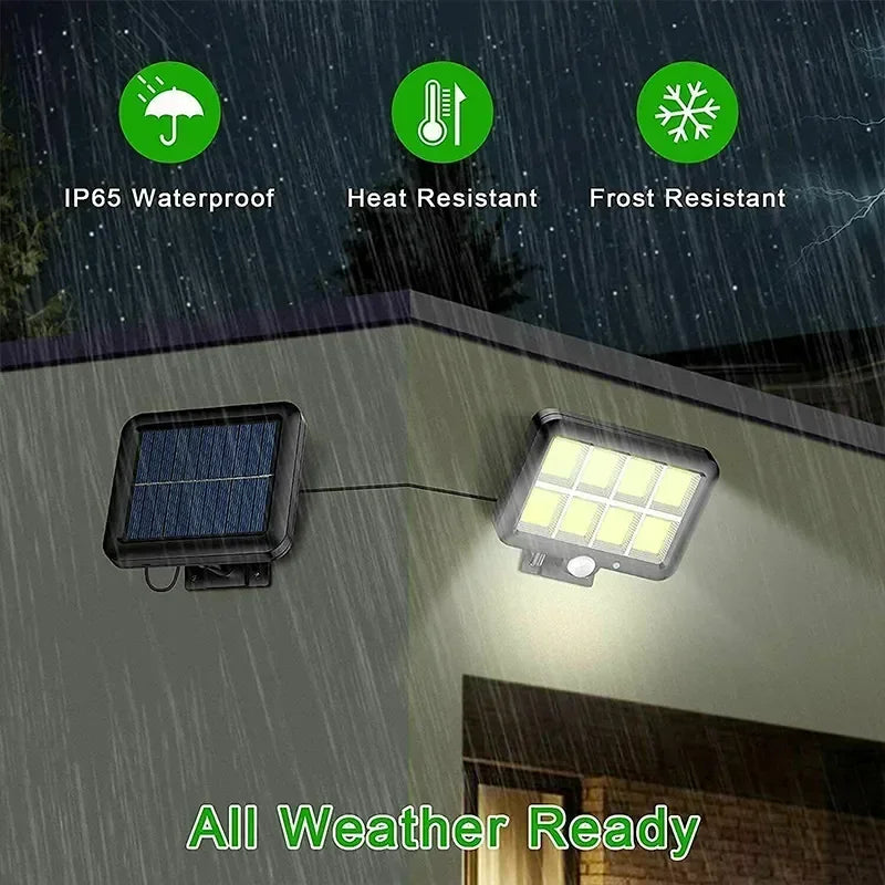 Solar Split Panel Motion Wall Light