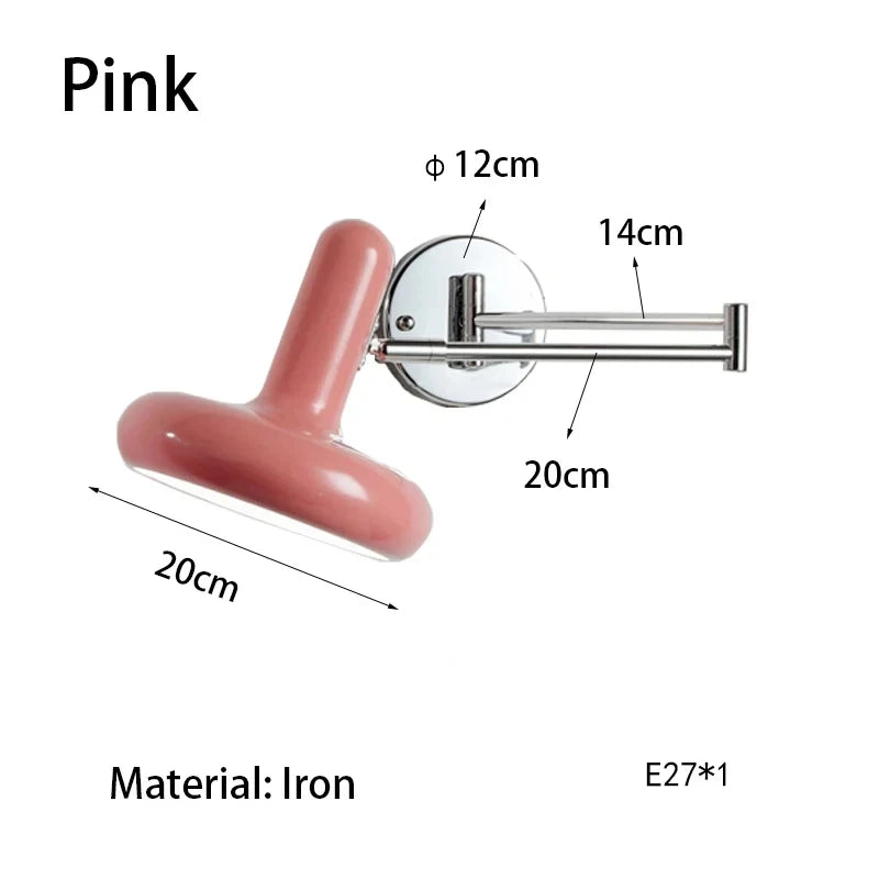 Nordic Modern Retractable Rotatable Swinging Retractable Wall Lamp