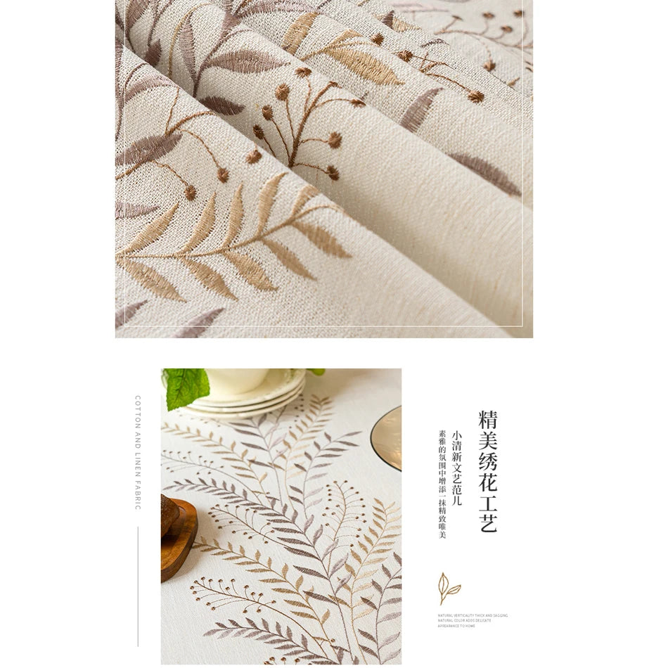 Nordic Style Tassels Cotton Linen Tablecloth,Modern Simplicity