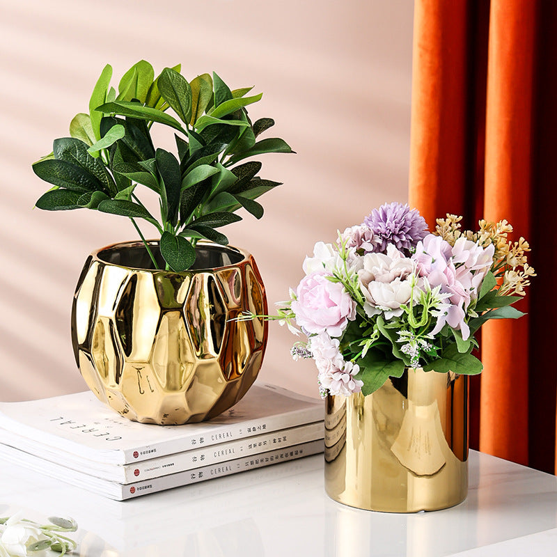 Nordic Geometric Ceramic Planter