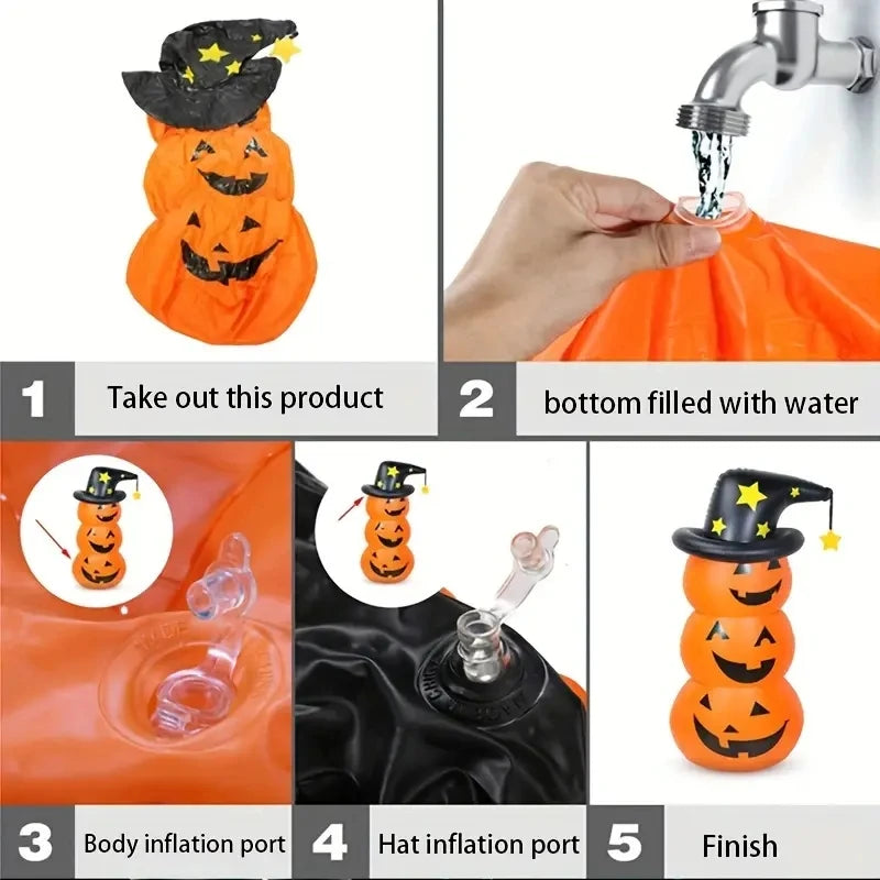 Inflatable Pumpkin and Ghost Tumbler