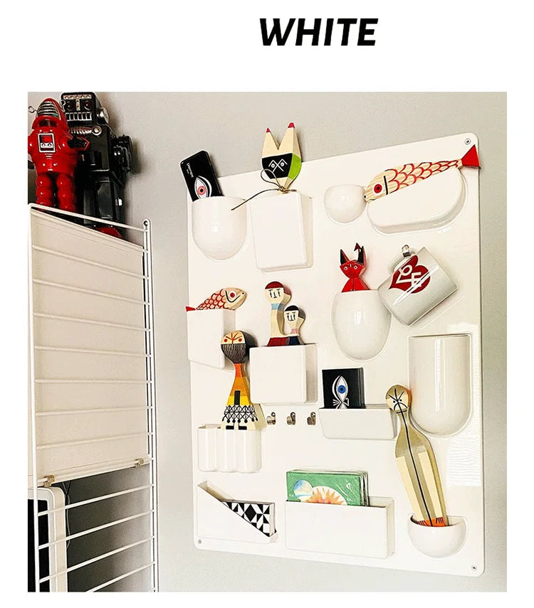 Wall Mounted Storage Rack with Hooks