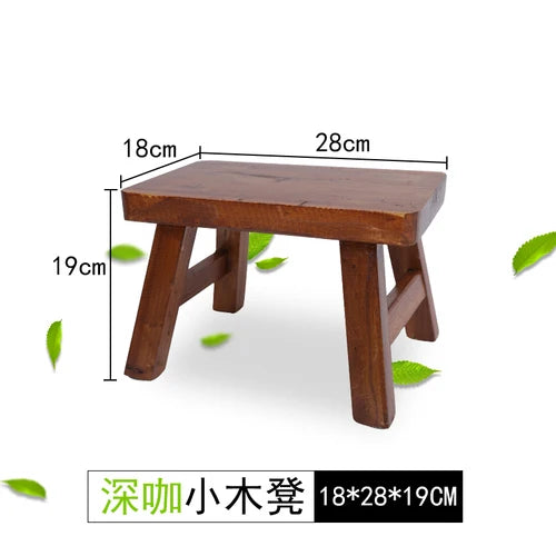 Custom Solid Wood Foot Stool, Square Bench